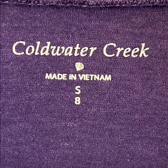 Coldwater Creek Purple Open Front Cardigan - Size Small - Picture 6 of 9